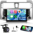 [2+64G] NHOPEEW Car Radio for Toyota 4runner 2010-2021 with Wireless Carplay and Android Auto - 9 Inch Touch Screen Android Car Stereo - DSP/GPS Navi/WiFi/SWC/Bluetooth + AHD Backup Camera