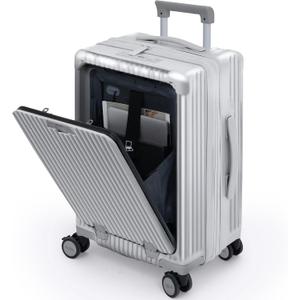 Nobl Travel Carry on Expandable Luggage, Aluminum Frame Hard Shell Suitcase, Medium