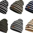 Clakllie Cuffed Knit Beanie Womens Winter Hat Ribbed Unisex Skull Cap Casual Stocking Hats for Men Warm Ski Toboggan Hats (One Size, S-og07-light Green)