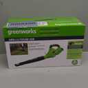 Greenworks 40V Leaf Blower/Sweeper, 150 MPH / 135 CFM, Lightweight, Quiet, with 2.0 Ah Battery and Charger, Perfect for Residential Lawn Care, Leaf Blowing Debris, Dust, Light Snow, and More