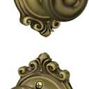 SCHLAGE F10 GEO 609 BRK Brookshire Collection Georgian Passage Knob, Antique Brass