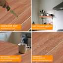 6 Pcs Wire Shelf Cover, 24x16 Inch Wire Rack Covers, Foamed PVC Faux Wood Shelf Liners for Pantry, Durable Shelves Covers for Cabinet Bathroom Removable Closet Kitchen Shelving Office