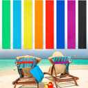 Boao 8 Pack Towel Bands for Beach Chair, Pool & Cruise Essentials, Elastic and Windproof, Towel Chair Clips Lounge Strap Holder, Cruise Ship Accessories (Solid)