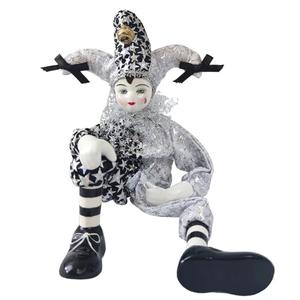 Maxyoung 14 Inch Porcelain Clown Doll Vintage Dolls Figurine, Collectible Figure, Hand Painted Toy, Christmas Halloween Birthday Gift, Twisted Body
