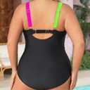 Daci Plus Size One Piece Swimsuits - Tummy Control Bathing Suit for Women Cutout Swimwear, 22W