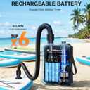 S8 Electric Paddle Board Pump, 22 PSI Cordless Rechargeable SUP Pump, 4X Faster Dual-Stage Inflation & Deflation, Portable Air Pump with LED Light & Auto-Off for SUP, Kayak, Surfing Kite, Boat