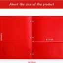 4 x Feosky Plastic Folders, 2 Pockets and 3 Hole, Letter Size, 6 Colors