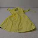 hibshaby Womens Sexy Deep V Neck Ruffle Sleeve Mini Dress Backless Lace Up Summer Dresses M