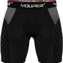 Youper Adult Elite Compression Padded Sliding Shorts w/Cup Pocket for Baseball, Football XL
