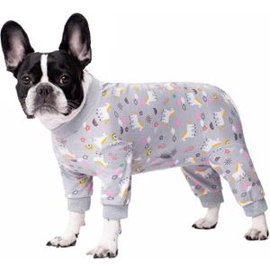 Dog Surgery Recovery Suit, Dog Onesie for Surgery Female Male Dogs, Dogs Pajamas Long Sleeve, Small Dogs Onesie, Abdominal Wound Bandages Surgical Suit, Cat Recovery Suit for Shedding Skin Disease 2XL