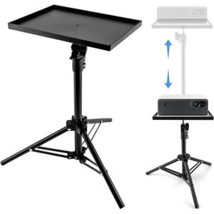 Projector Stand Tripod,Adjustable Height 21" to 44" Foldable Projector Tripod Stands Laptop Floor Music Stand for Office, Home, Stage, Studio, DJ Racks Holder Mount(COLOR:Black)