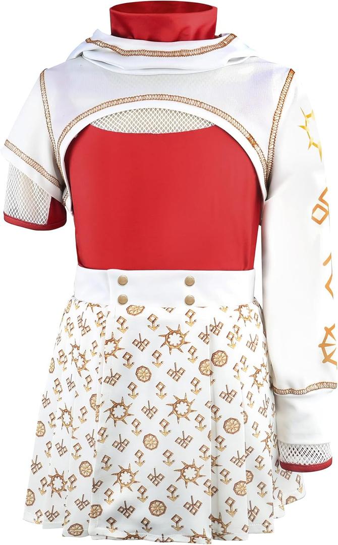 Xefenki Girls Nova Zombies 4 Costume Dress Cheerleader Halloween Cosplay Outfits 9-10Y