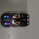 Diyeeni RGB Mouse Transparent, Mouse Rechargeable, Noiseless Computer Mouse with USB Receiver, 1600 Adjustable DPI Optical Cordless Computer Mouse (Black)