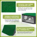 Golf Simulator Projector Cover, Heavy Duty Floor-Mounted Projector Enclosure with Cooling Fan& Artificial Turf-Total Protection for Your Golf Simulation, 13.7"L x 12.2"W x 6.3"H