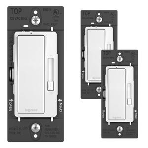 Legrand - Pass & Seymour Radiant CFL/LED Dimmer, White, 2-Pack