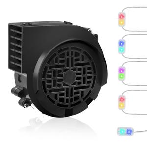 12V 1.2A Inflatable Replacement Motor for 5-9FT Halloween Christmas Inflatables Air Blower Fan with 5 LED Light 1.5A Adapter Outdoor Blow Up Fan Parts Inflatables (White Lights 5 LED, 12V 1.2A)