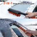 27" 2-in-1 Snow Brush and Ice Scrapers for Car Windshield [Military-Grade Rugged Durability] Removable for Easy Storage, Suitable for Sedans, SUVs and TrucksOrange