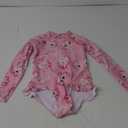 QUGRL Girls Rash Guard Bathing Suit Long Sleeve One Piece Swimsuits UPF 50+ Toddler Kids Zipper Swimwear 7-8T Years