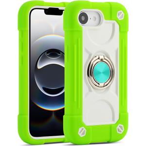 MARKILL Compatible with iPhone 17e/iPhone 16e Case with Stand, Military Grade Drop Protection Full Body Rugged Heavy Duty Case 3 in 1 Protective Durable Cover for iPhone 16e/17e Green