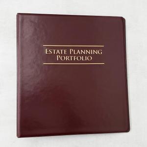 Estate Planning Portfolio 3-Ring Binders  Leather Like Feel with Gold Debossed Title. Dividers and Sheet Protectors Included (Estate Planning Portfolio, Burgundy, 1 1/2" Capacity)