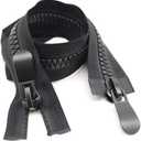 YaHoGa #15 34" Huge Two Way Separating Plastic Zippers for Sewing, Parka, Winter Coat Heavy Duty Zippers Bulk (Huge Size)