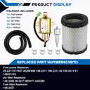 149-2311 Fuel Pump E11007 A029F889 with 149-2457 Fuel Filter TuneUp Kit for Onan RV Cummins Generator 3600 4000 4KW Microlite MicroQuiet Generators Camp Power KYD with 1403280 Air Filter and Fuel Line