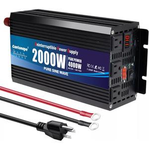 2000W Sump Pump Backup Battery System, Automatic Switching to Battery Inverter Power, Professional Backup System in Case of Power Failure, Pure Sine Wave Output