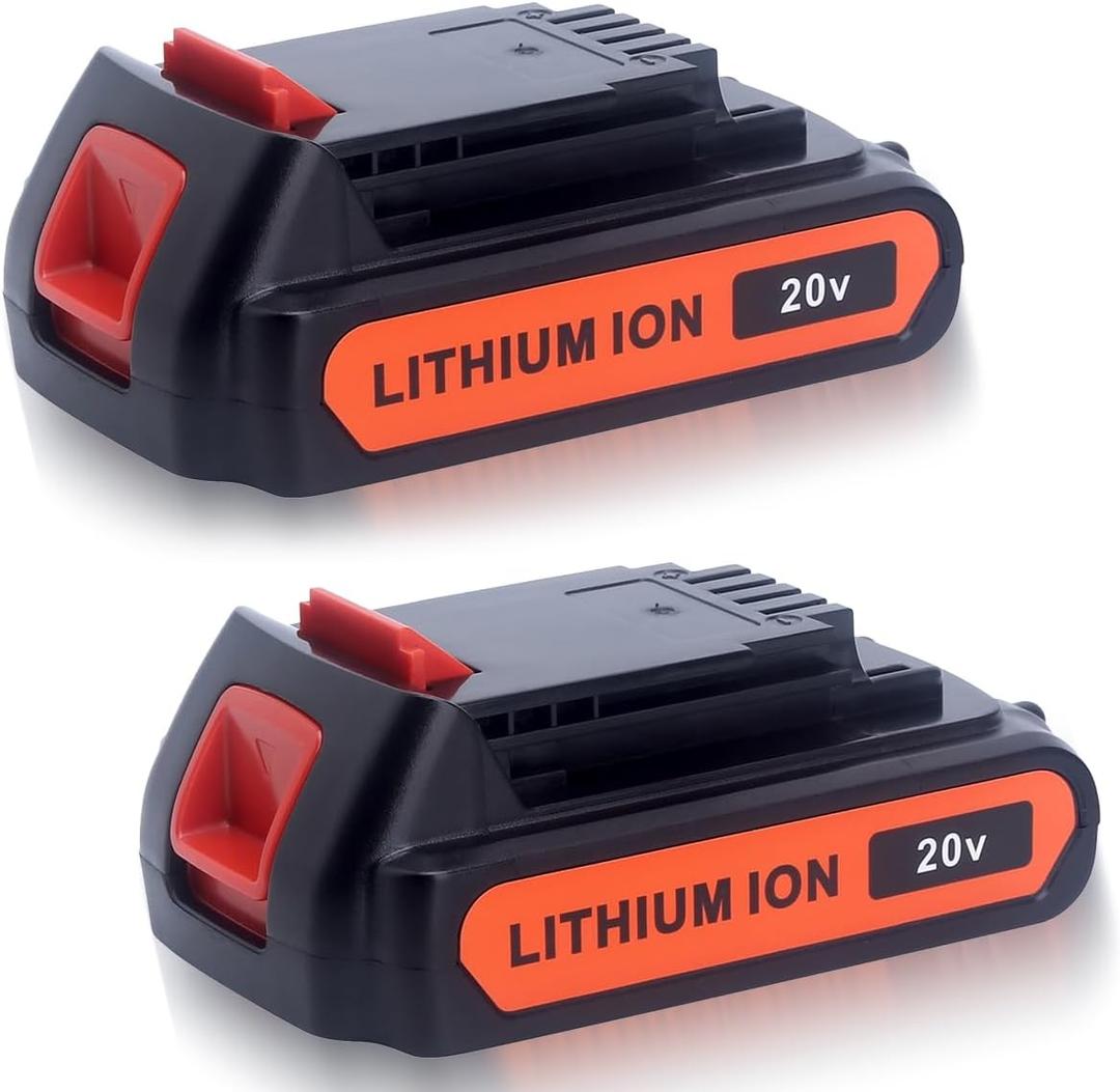 Compatible with Black and Decker 20V Battery, LBXR20 4.0Ah 20V Lithium Compatible with Black & Decker 20-Volt MAX Cordless Tools Drill Battery LBXR2020 LB2X4020 LBX20 LBXR2520, 2 Pack