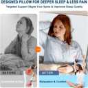 Wedge Pillow for Sleeping, 10" Bed Wedge After Surgery, Back Pain Relief, Memory Foam Pillow Triangle Incline Wedge for Back Support, Leg Elevation, Triangle Wedge 24 x 24 x 10 inch