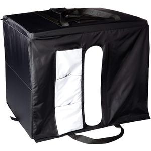 Amazon Basics Light Box Photography, 25 x 30 x 25 Inches Large Portable Foldable Photo Studio Box with LED Light, 1 Piece, Black