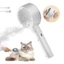 Cloud Care Cat Brush for Indoor Cat Steam Brush for Shedding Spritz Defur Comb for Cats Steam Cat Brush for Long Short Hair Cats Dogs Pet Steam Brush for Cats Massage Grooming Self-Cleaning (White)