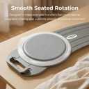 Transfer Board with Turntable & Dual Assisted Handles, Gray Heavy Duty Sliding Transfer Board for Wheelchair to Bed, Chair Transfers, Non-Slip Mobility Aid for Elderly & Caregivers, FSA HSA Eligible