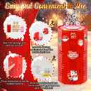 2 x Fireworks Bubble Machine with Lights and 2 DIY Stickers,Christmas Sound Effects,Rainbow Bubbles,Christmas Toys Stocking Stuffers Gifts for Kids & Adults