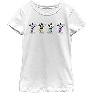 Disney Characters Neon Pants Girl's Solid Crew Tee, XL