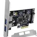 2-Ports PCIE USB 3.0 (USB 3.1 GEN1) 5Gbps Expansion Card for Desktop PCs, 2X 5Gbps USB-A Ports, Built in Smart Power Distribution Technology, No Need Extra Power Supply (PCIE-U302A)