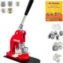 VEVOR Button Maker Machine, 25mm (1 inch) Badge Punch Press Kit, Children DIY Gifts Pin Maker, Button Making Supplies with 500pcs Button Parts & Circle Cutter & Magic Book