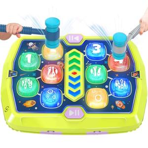 Toddlers Toys Age 3-8, Hammer Mole Game Toys for 3 4 5 6 7+ Year Old Boys with 3 Modes,Interactive Toddler Boy Girl Toys with 2 Hammers, Sound & Light, Birthday Xmas Gift for 3-10 Year Old Boys Girls