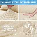 ZNSAYOTX Sectional Couch Covers, Stretch Jacquard Slipcovers with Elastic Bottom for L-Shape Sectional Sofa, 2 Pcs Pet Friendly Modular Sofa Protector (3 Seat Couch + 3 Seat Chaise, Light Beige)