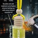 2 x Ikeda Car Air Freshener: Hanging Car Smell Air Freshener | 10ml Round Hanging Car Decoration | Long Lasting Fragrance | For Auto Home | 1pcs (Lemon(Circular))