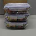 Portion Perfection Portion Control Containers - Glass Oven Ready, Freezer Safe Meal Prep Containers Reusable for Food 3pk, 3 Compartment with Lids, Practical Weight Control Products