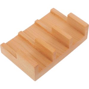 Wooden Sushi Roll Holder Rack 3 Compartments Japanese Style Sashimi Serving Stand Stable Sushi Dish for Restaurants and Home Use