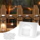 Dailyart Adhesive Hooks,175Pcs Clear String for Hanging,Hooks for Outdoor String Lights,Waterproof Adhesive Hook for Hanging Christmas Light,Outside UV-Resistant Heavy Duty Cable Clips Rope Organizer