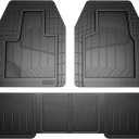 Dickies 5-Piece Maximum Coverage Floor Mats, All-Weather Mats for Cars, Trucks, SUVs — Black