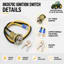 8N3679C Ignition Switch with 2 Key Compatible with Ford Tractor 2N 8N 9N NAA Jubilee 500 501 600 601 700 701 800 801 900 901 961 971 1800 1801 1811 2000 2031 2110 2131 4000 4030 4031 4040 4110 4140