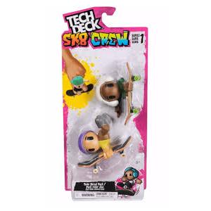TECH DECK SK8 CREW Series 1 Twin Shred Pack/Pack Rider Duo Skateboards Figures TECH DECK SK8 CREW Series 1 Twin Shred Pack/Pack Rider Duo Skateboards Figures