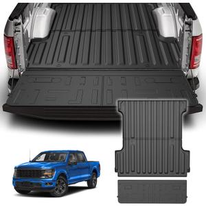 AOMSAZTO 2026 F150 5.5FT Truck Bed Mat and Tailgate Liner Compatible with 2015-2026 Ford F150 5.5ft - Custom Fit Bed Liner for F-150 All Weather Trunk Mat