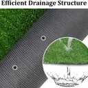 Artificial Grass Turf Lawn 3FT x 10FT, 0.4" Pile Height Fake Grass Rug for Indoor Outdoor Patio, Balcony, Yard, Garden Landscape, Synthetic Grass Mat with Drainage Holes