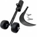 Universal Lawn Mower Anti-Scalp Wheel Kit with Dual Wheels, Black, 205x114x58mm