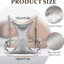 Cotton Breast Pillow for Chest Wrinkles Side Sleeper Anti-Wrinkle Support Bed Pillow with Adjustable Clasp Soft Beauty Pillow for Sleeping, Silver