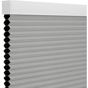 Changshade Blackout Blinds, Cordless Cellular Shades, Honeycomb Blackout Shades, Room Darkening Blinds, Pull Down Window Shades, Easy to Install Honeycomb Window Blinds, 50" W x 72" H, Grey